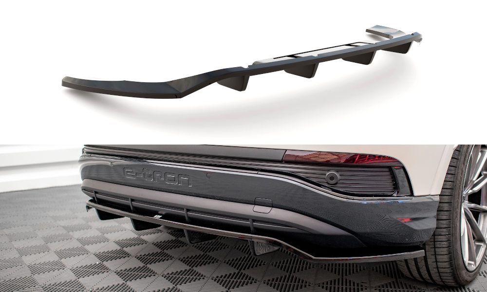 Diffuser Audi Q4 E-Tron sportback S-line Maxton Glans Zwart