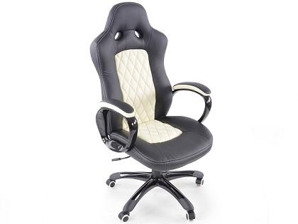 Bureau stoel kunstleer Zwart/Wit