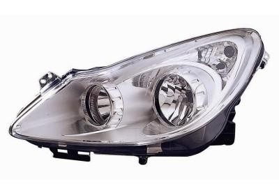 koplamp, H7+H1, elektr verstelb, rechts Opel Corsa D, 2006-2011