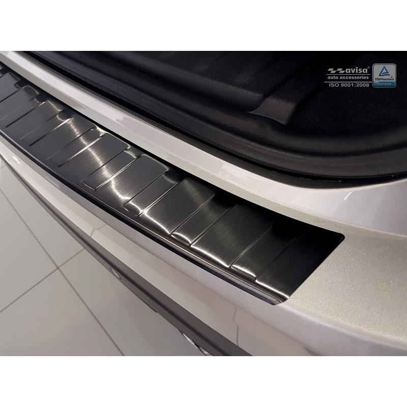 Zwart RVS Achterbumperprotector  Jaguar F-Pace 2016-2020 & FL 2020- 'Ribs'