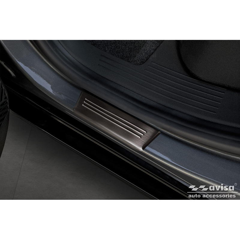 Zwart RVS Instaplijsten  Renault Megane E-Tech 2022- - 'Special Edition' - 4-delig