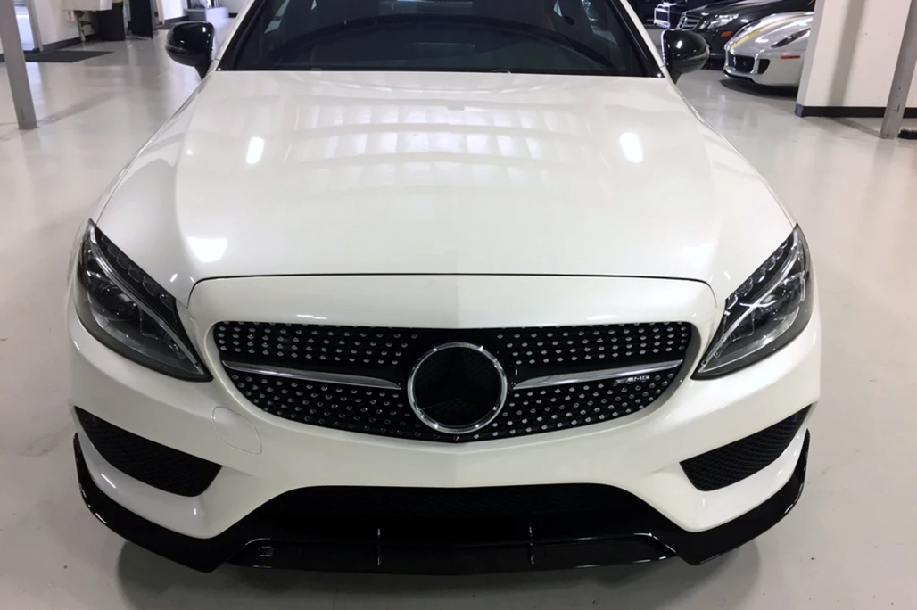 Voorspoiler Mercedes C-klasse W205 S205 C205 A205 Sport Look Glans Zwart