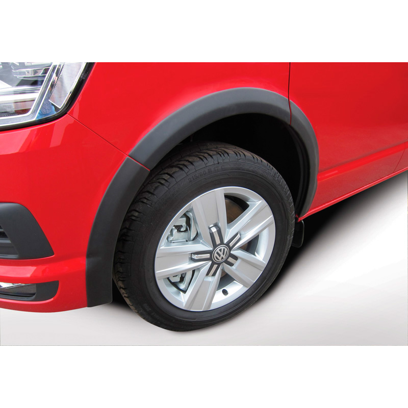 RGM Spatbordverbreders  Volkswagen Transporter T6.1 2019-2022 Korte wielbasis - rechter schuifdeur - Achterklep - Zwart