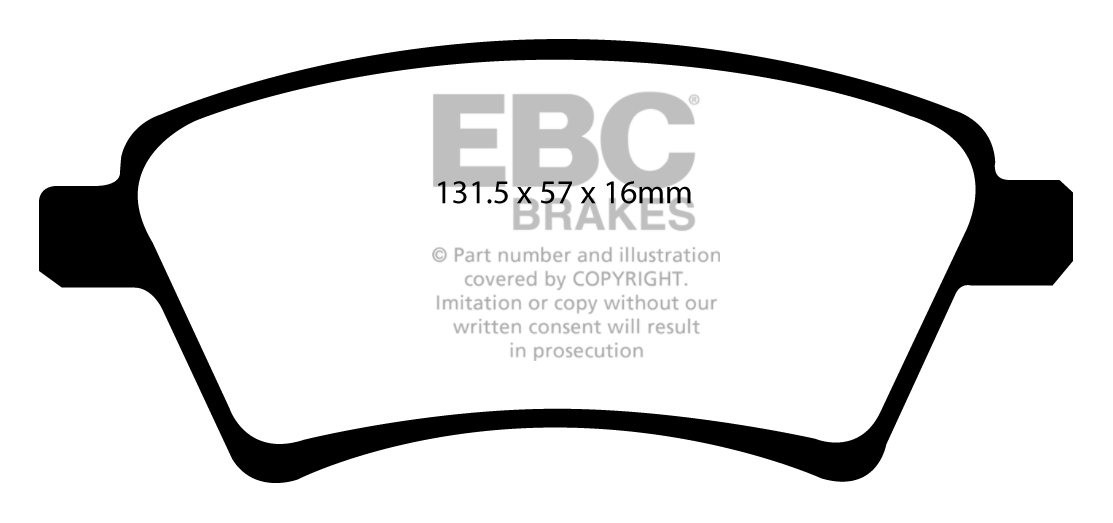 EBC Brakes FIAT Sedici 1.6 2009-.. Remblokken voorzijde greenstu