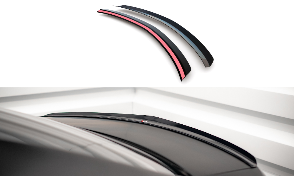 Spoiler Mercedes C Klasse Sedan & Coupe AMG Pakket W204 Maxton Glans Zwart