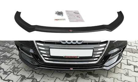 Voorspoiler V.2 Audi S3 / A3 S-Line 8V FL Glanzend zwart