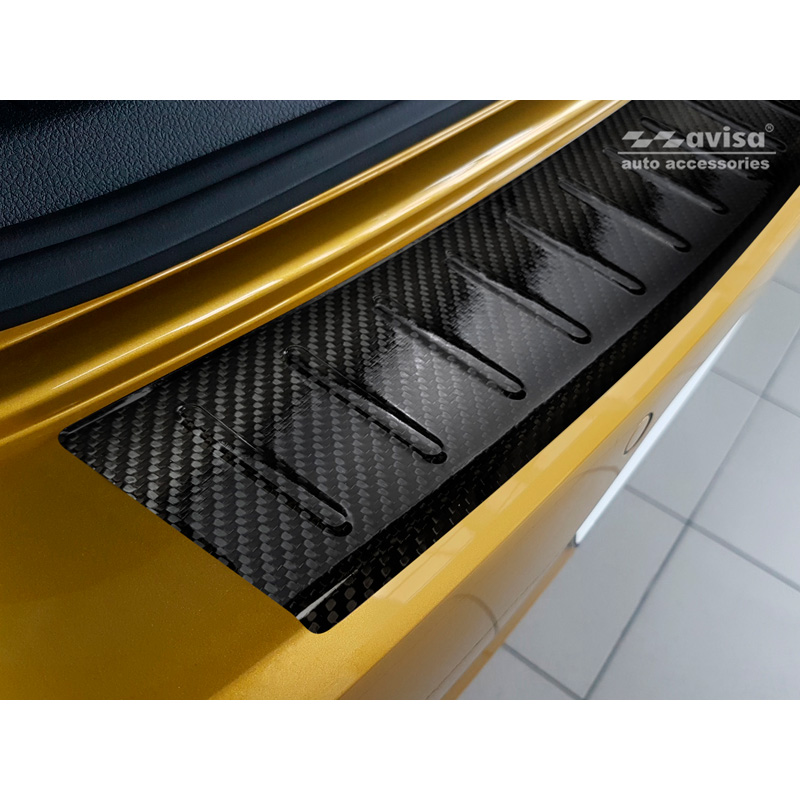 Echt 3D Carbon Achterbumperprotector  Volkswagen Golf VII HB 3/5-deurs 2012-2017 & FL 2017-2019 'Ribs'