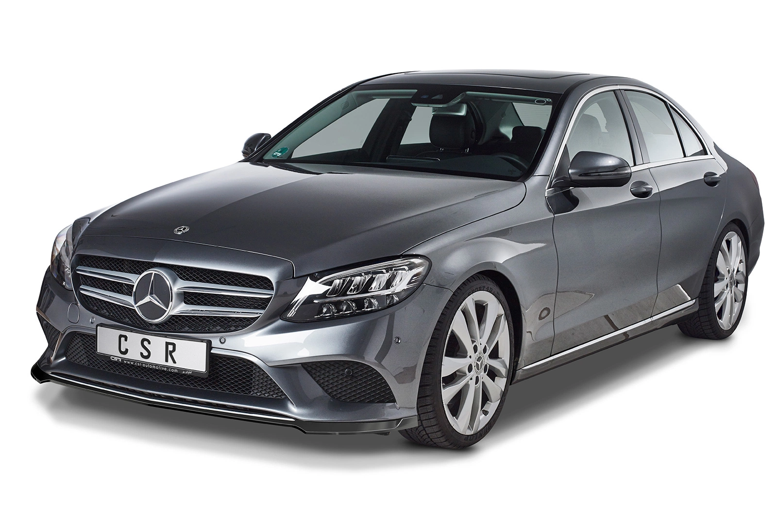 Voorspoiler Mercedes-Benz C-Klasse W205 Glans Zwart van CSR Automotive (04/2018-03/2021 Modellpflege)
