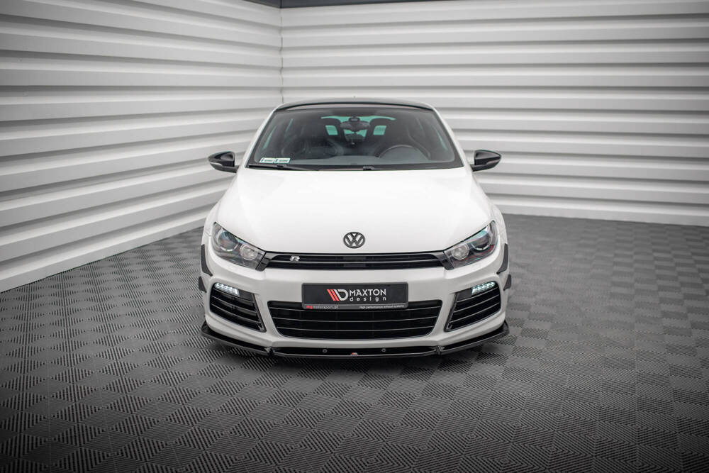 Voorspoiler V.3 Volkswagen Scirocco R Maxton Glans Zwart