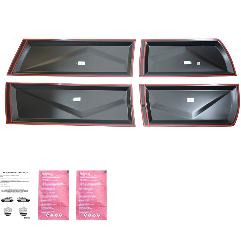 Oneway Set deurpanelen  Nissan Navara D40 2005-2010 - Matzwart