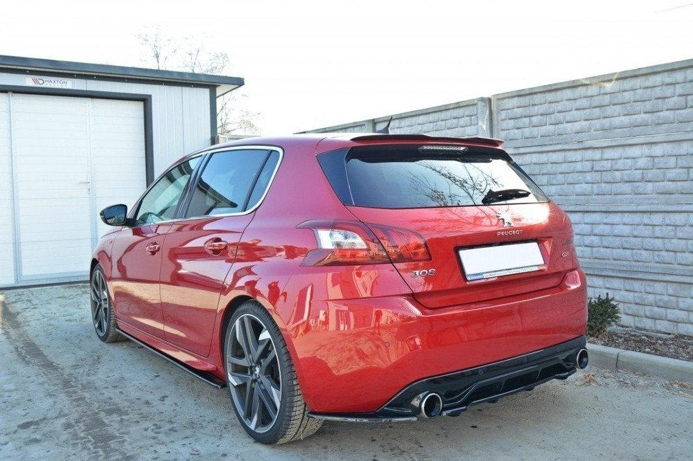 Achter Splitter Peugeot 308 GTI II Facelift  15-18 Glans Zwart