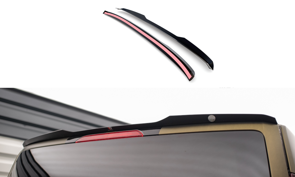 Spoiler Ford Tourneo Custom Facelift 2018 - 2023  Maxton Glans Zwart