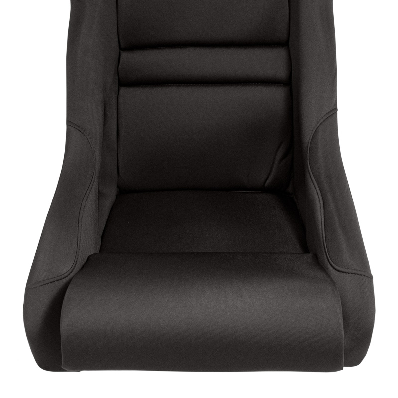 Sportstoel 'BS8' - Zwart - Vaste polyester rugleuning - incl. sledes