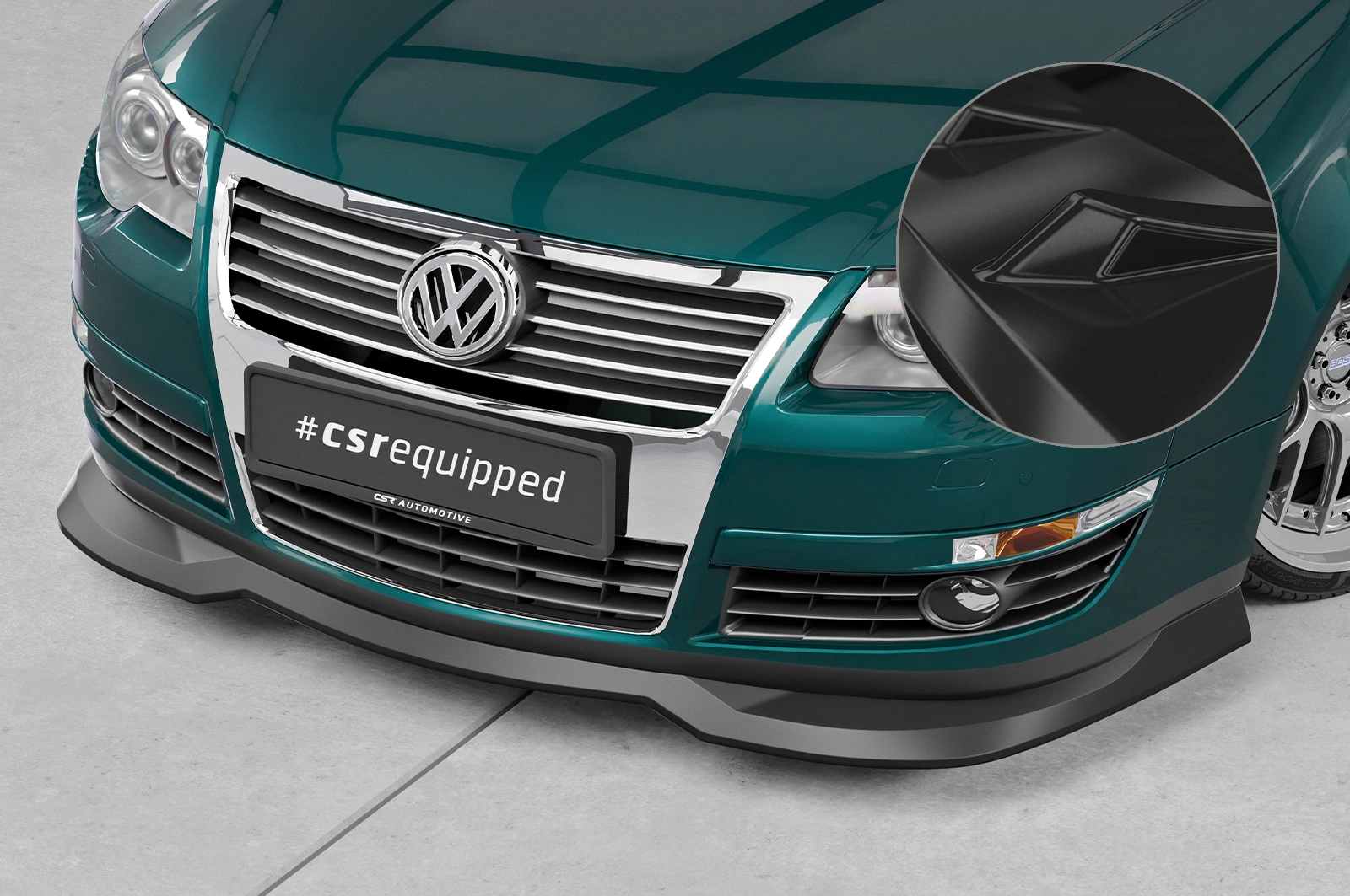 Voorspoiler VW Passat B6 (3C) glans zwart