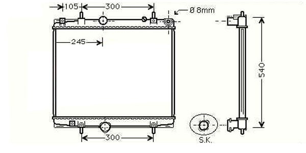 Radiator EXPERT 06->> 465x563x27 2.0I 16V +/-AC