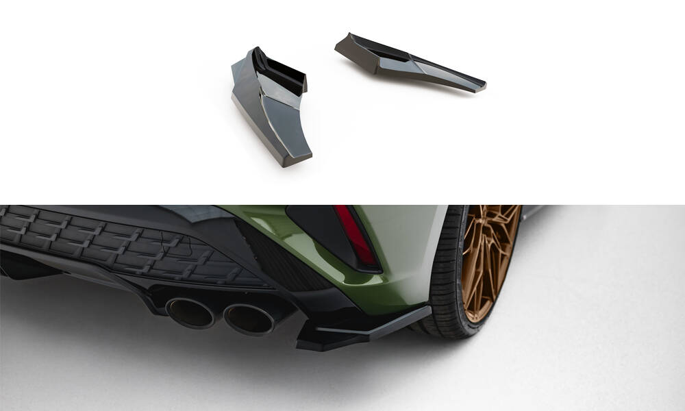 Achterzij Spoilers V.1 Audi S3 Sportback Facelift Maxton Glanzend zwart