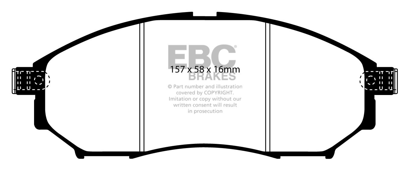 EBC Brakes INFINITI FX45 4.5 2006-.. Remblokken voorzijde yellow