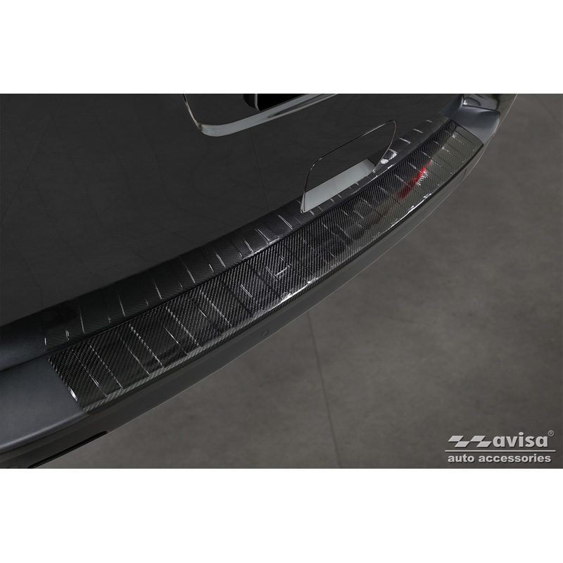 Echt 3D Carbon Achterbumperprotector  Peugeot Traveller 2016- 'Ribs'