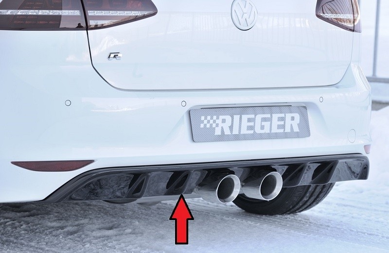 Achteraanzet Glossy Black Rieger VW Golf R VII