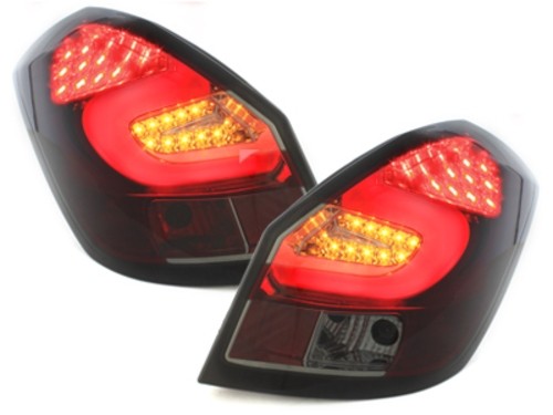 Taillights Skoda Fabia LED 5J 07+ red/smoke