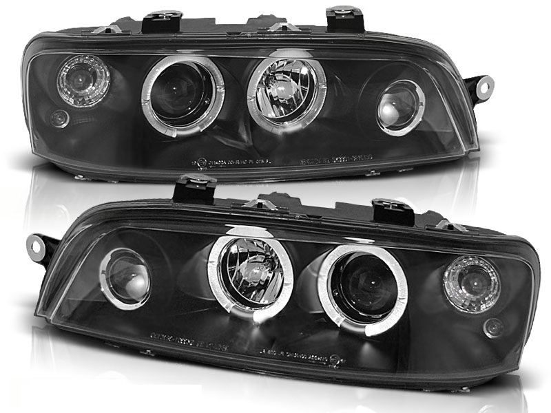 Faros Fiat Punto 2 Angel Eyes negro
