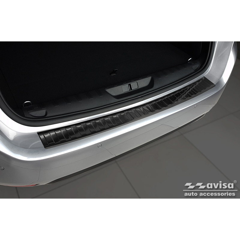 Zwart RVS Achterbumperprotector  Peugeot 308 II SW 2013-2017 & Facelift 2017-2021 'Ribs'