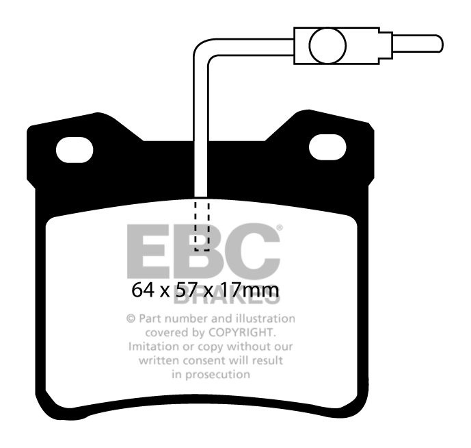EBC Brakes PEUGEOT 607 2.2 TD 2000-2005 Remblokken achterzijde
