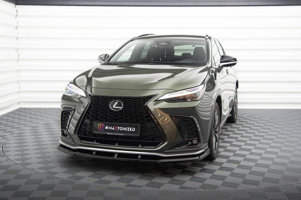 Voorspoiler V.1 Lexus NX F-Sport Maxton Glans Zwart
