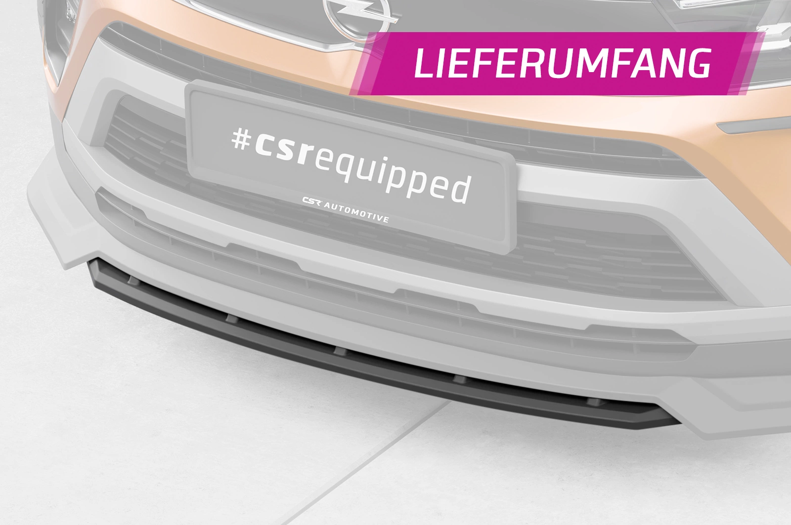 Voorspoiler Opel Crossland Glans Zwart (2020–) CSR