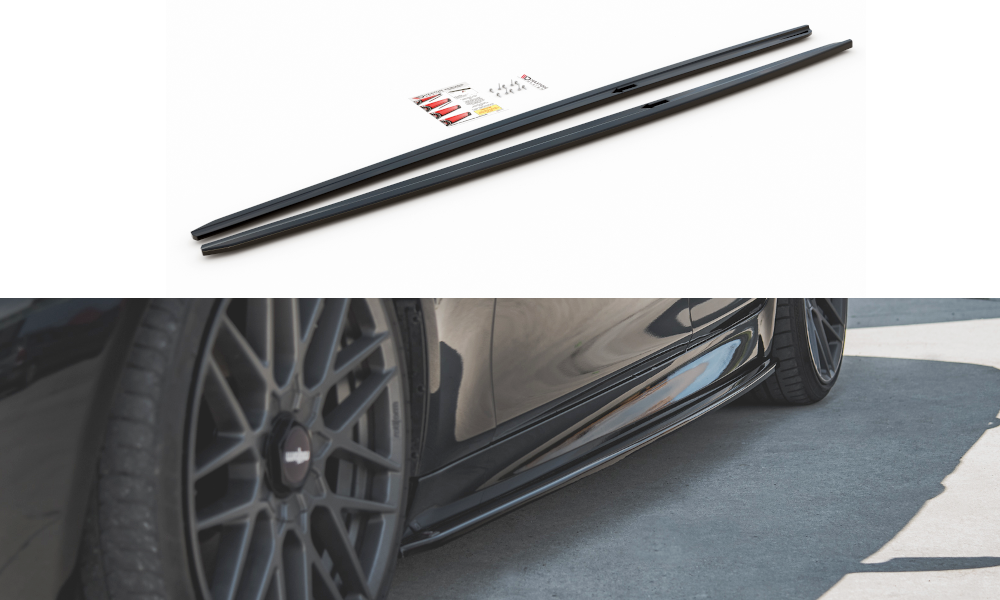 Zijskirts V.2 BMW 5-Serie F10/F11 M-Pakket Maxton Glans Zwart