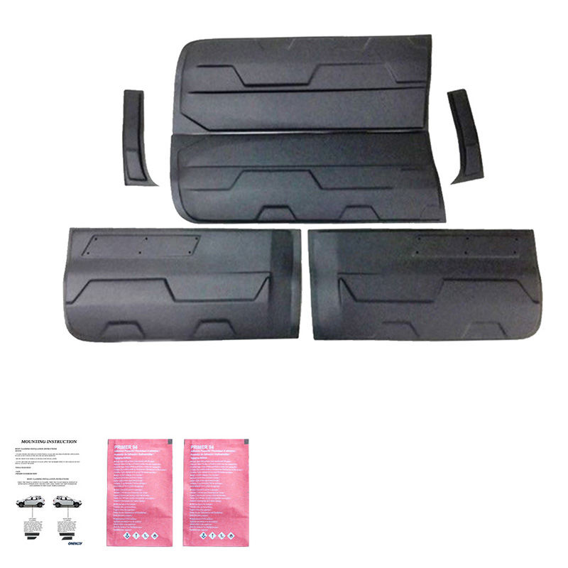 Deurpanelen  Ford Ranger T6/T7/T8 2012-2022 (Jumbo) - Matzwart