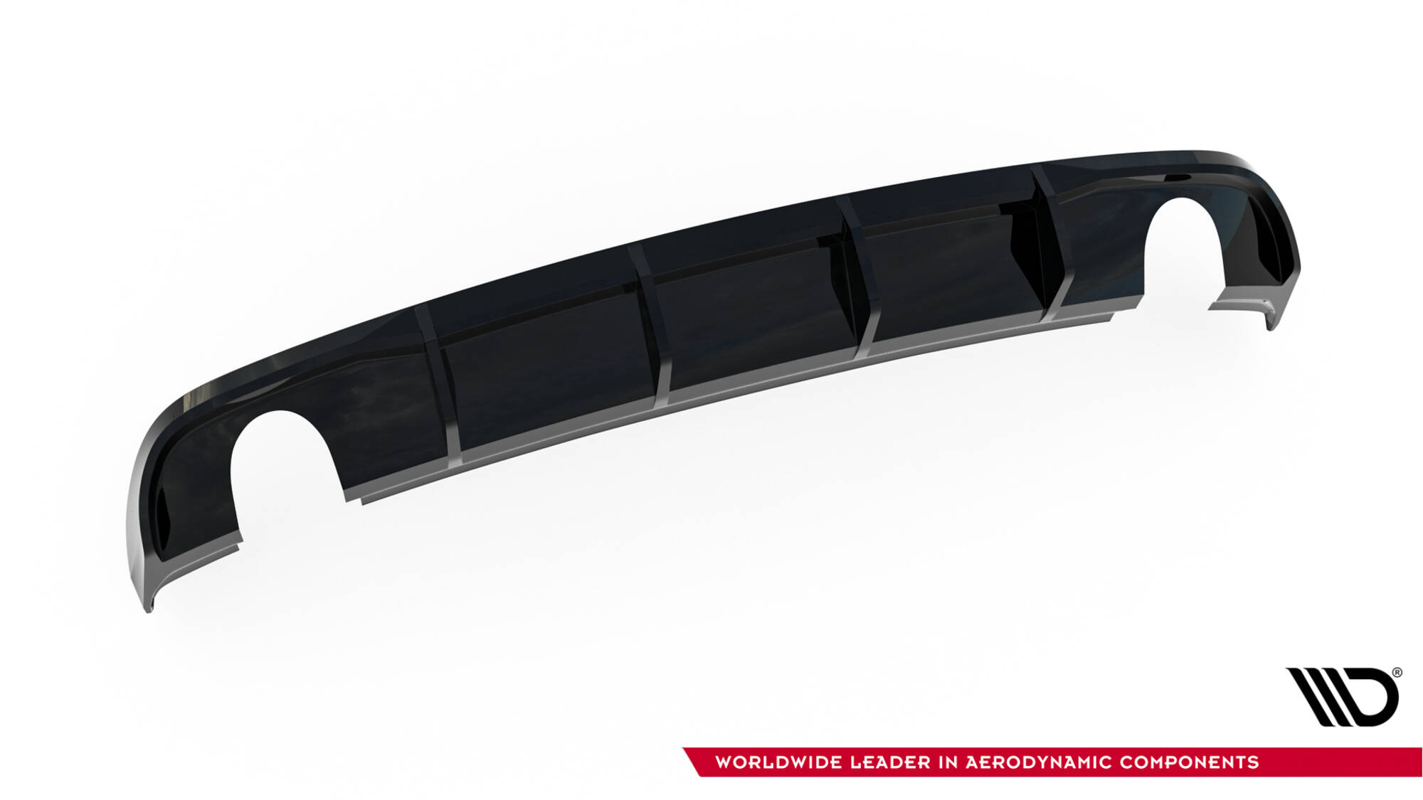 Achter Diffuser passend voor Audi A3 Sedan 8V Facelift Maxton Glanzend zwart