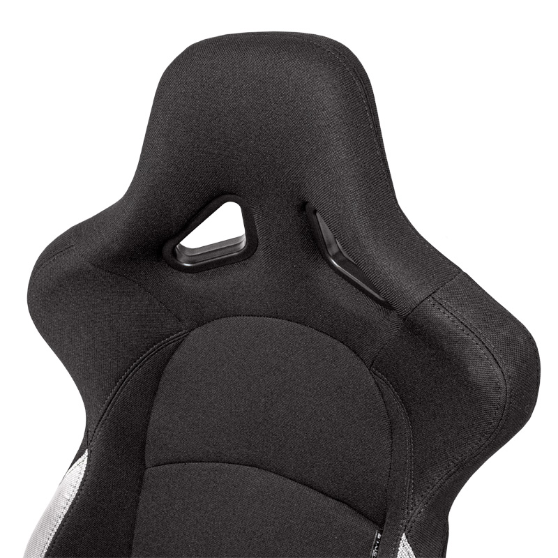Sportstoel 'BS2' - Zwart - Dubbelzijdig verstelbare polyester rugleuning - incl. sledes