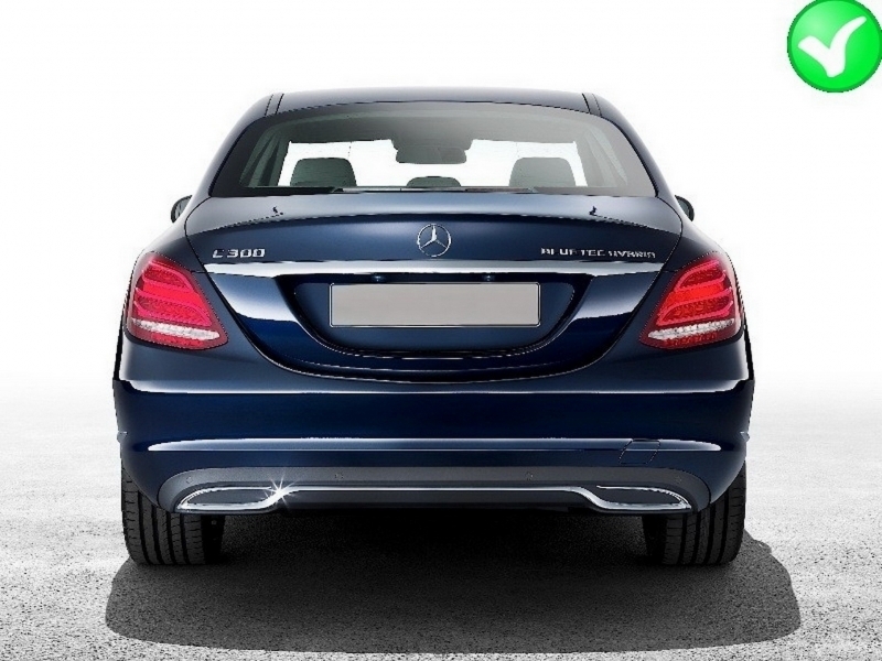 Diffuser Mercedes C W205 AMG Look met Sierstukken Zwart