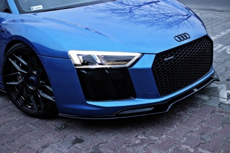 Voorspoiler V.2 Audi R8 MK2 15-19 Maxton Glans Zwart