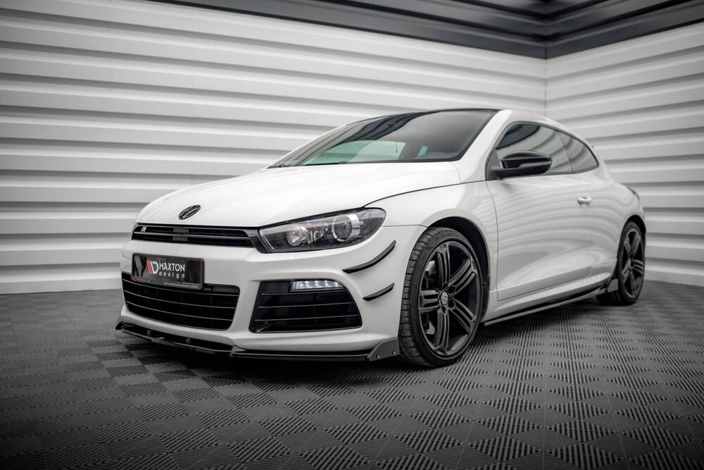 Voorspoiler V.3 met Canards Volkswagen Scirocco R Maxton Glans Zwart