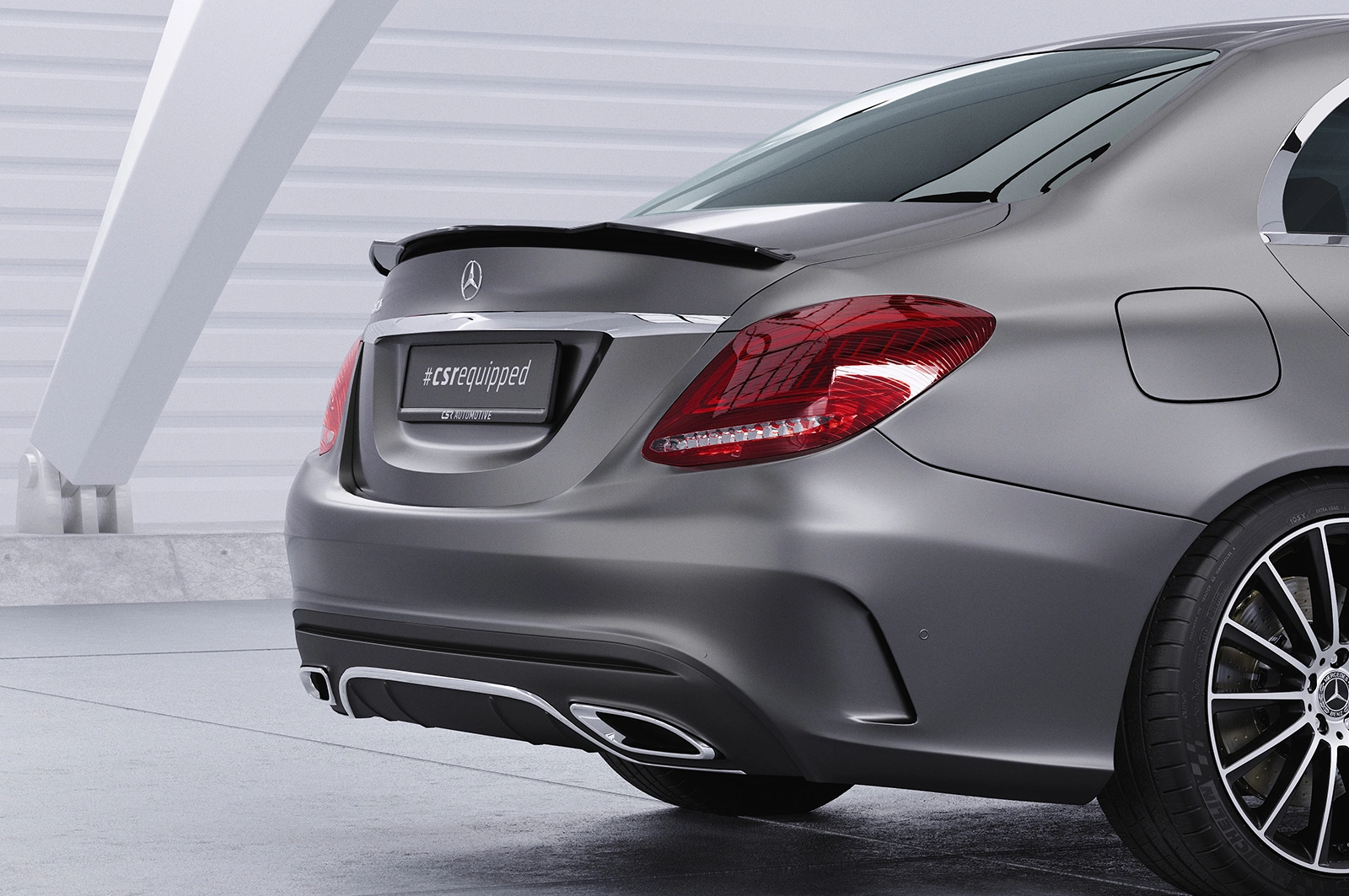 Achterspoiler Mercedes-Benz C-Klasse W205 Glans Zwart – CSR Automotive