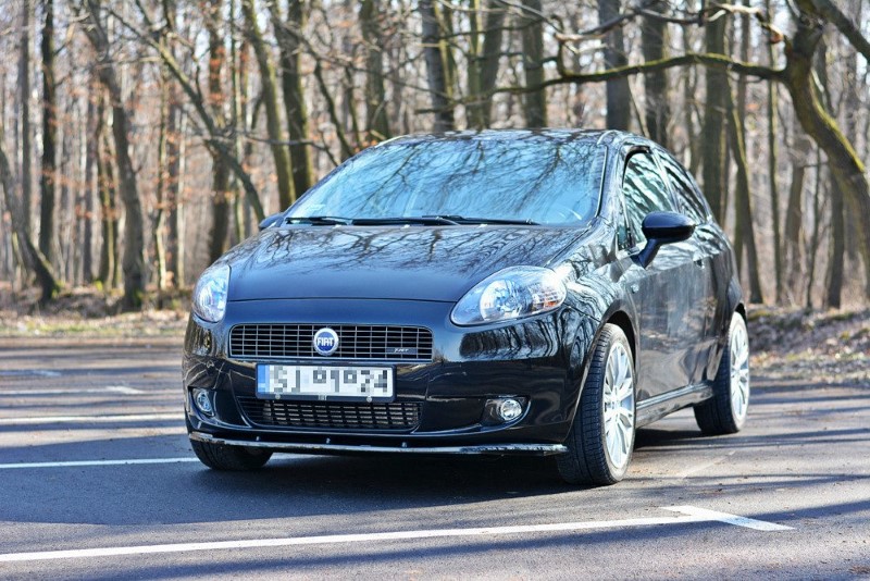 Voorspoiler Fiat Grande Punto Standaard Glanzend Zwart