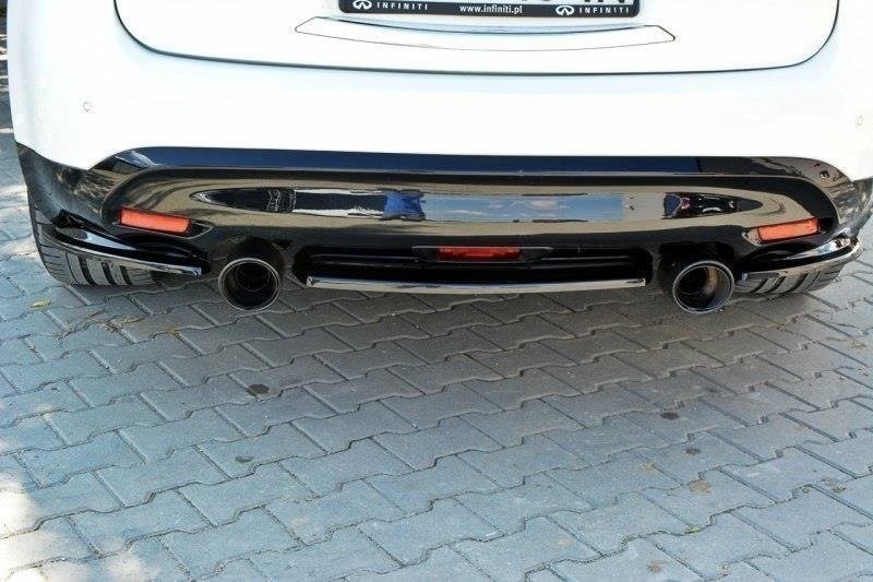 Achterzij Spoilers Infiniti QX70 Glanzend Zwart