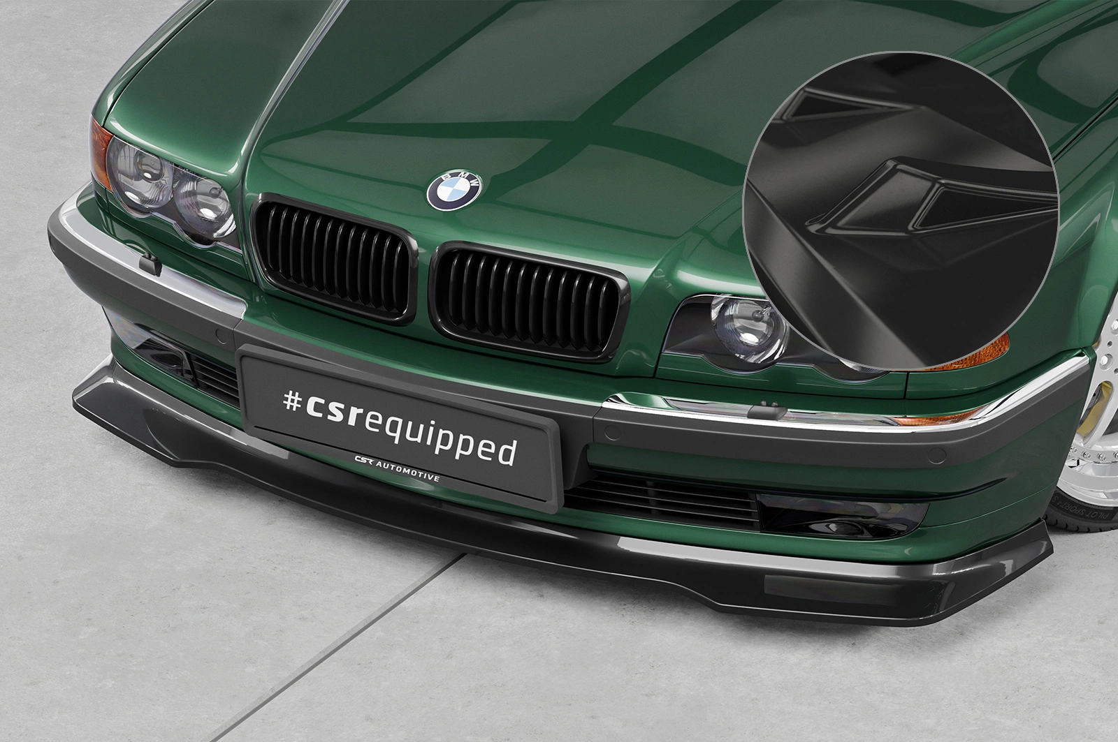Voorspoiler für BMW 7er glans zwart