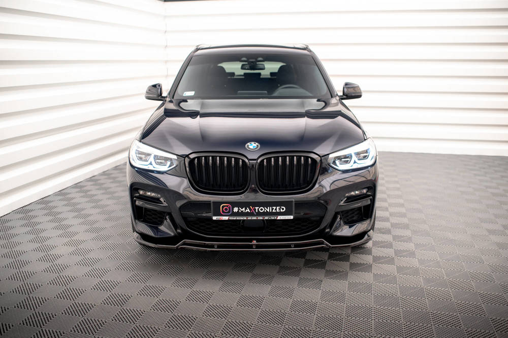 Voorspoiler V.1 BMW X3 M Pakket / M40D / M40i  G01 Maxton Glans Zwart