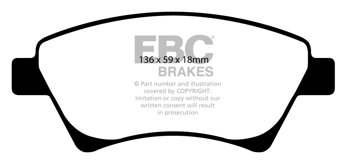 EBC Brakes RENAULT Scenic 1.4 2002-2005 Remblokken voorzijde
