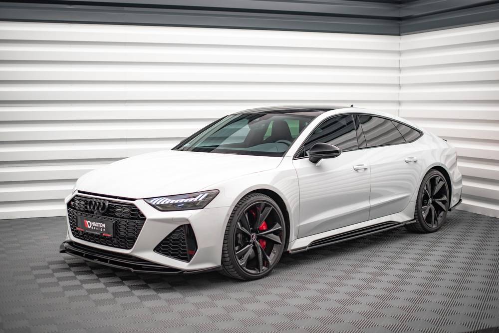Zijskirts V.1 Audi RS6 / RS7 C8 Maxton Glanzend Zwart