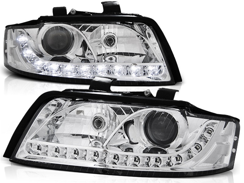 Faros Audi A4 8E Los ojos del Diablo Dayline cromo