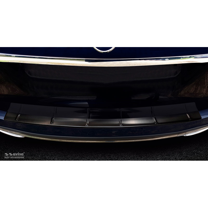 Zwart RVS Achterbumperprotector  Mercedes GLE II W167 2019-2023 incl. 53 AMG 'Ribs'