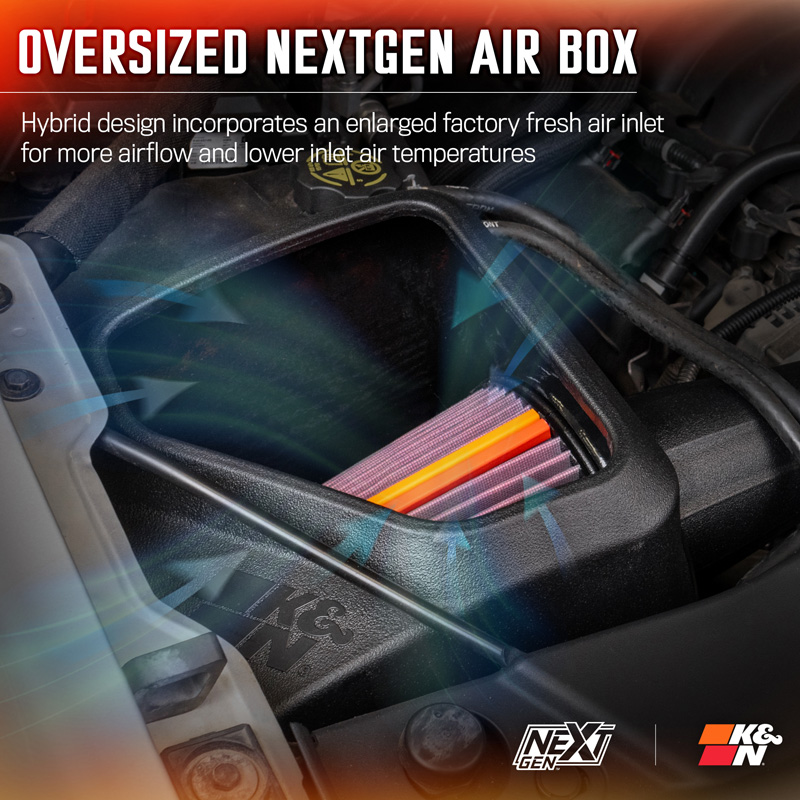 K&N NextGen Cold Air intake  Cadillac/Chevrolet /GMC 5.3L/6.2L V8 2014-2020 (50-3082)