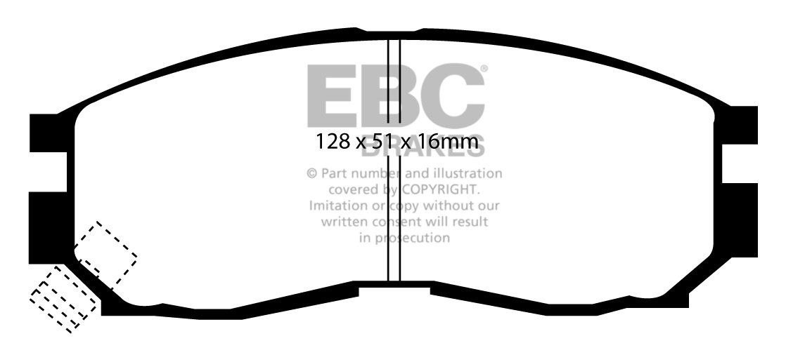 EBC Brakes MITSUBISHI RVR 2.0 91-97 Remblokken voorzijde greenst