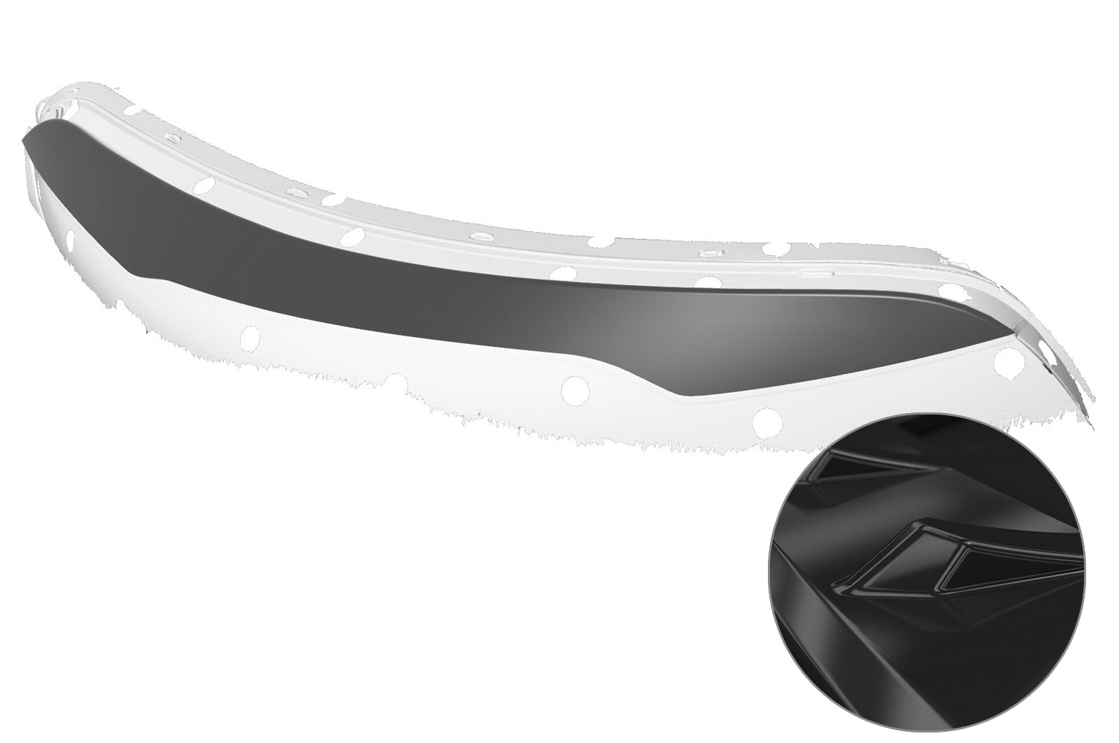Koplampspoiler Kia Soul 2e Gen CSR Glans Zwart