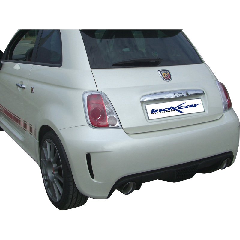 Fiat 500 08- Volledig RVS einddemper L+R 102mm Racing