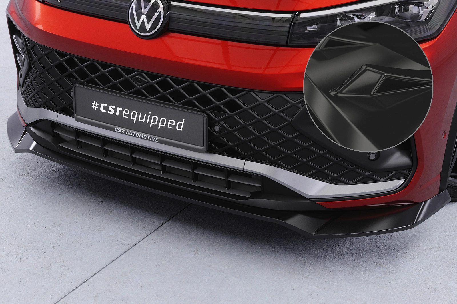 Voorspoiler VW Tiguan 3 R-Line glans zwart
